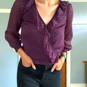 Ruffle wrap top